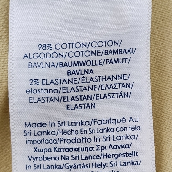 Chaps Men's Flat Front Stretch Shorts Yellow Size 46 - Picture 6 of 6